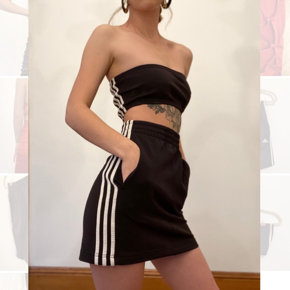 Custom Vintage Adidas Mini Skirt Set